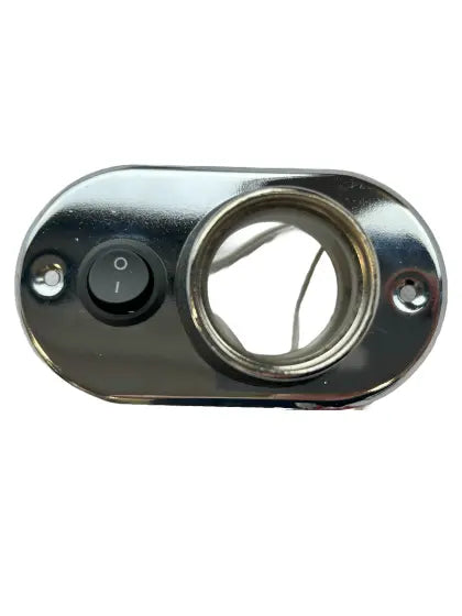 Switched Radiant Chrome Reading Light (No Bulb) Pennine Leisure Supplies