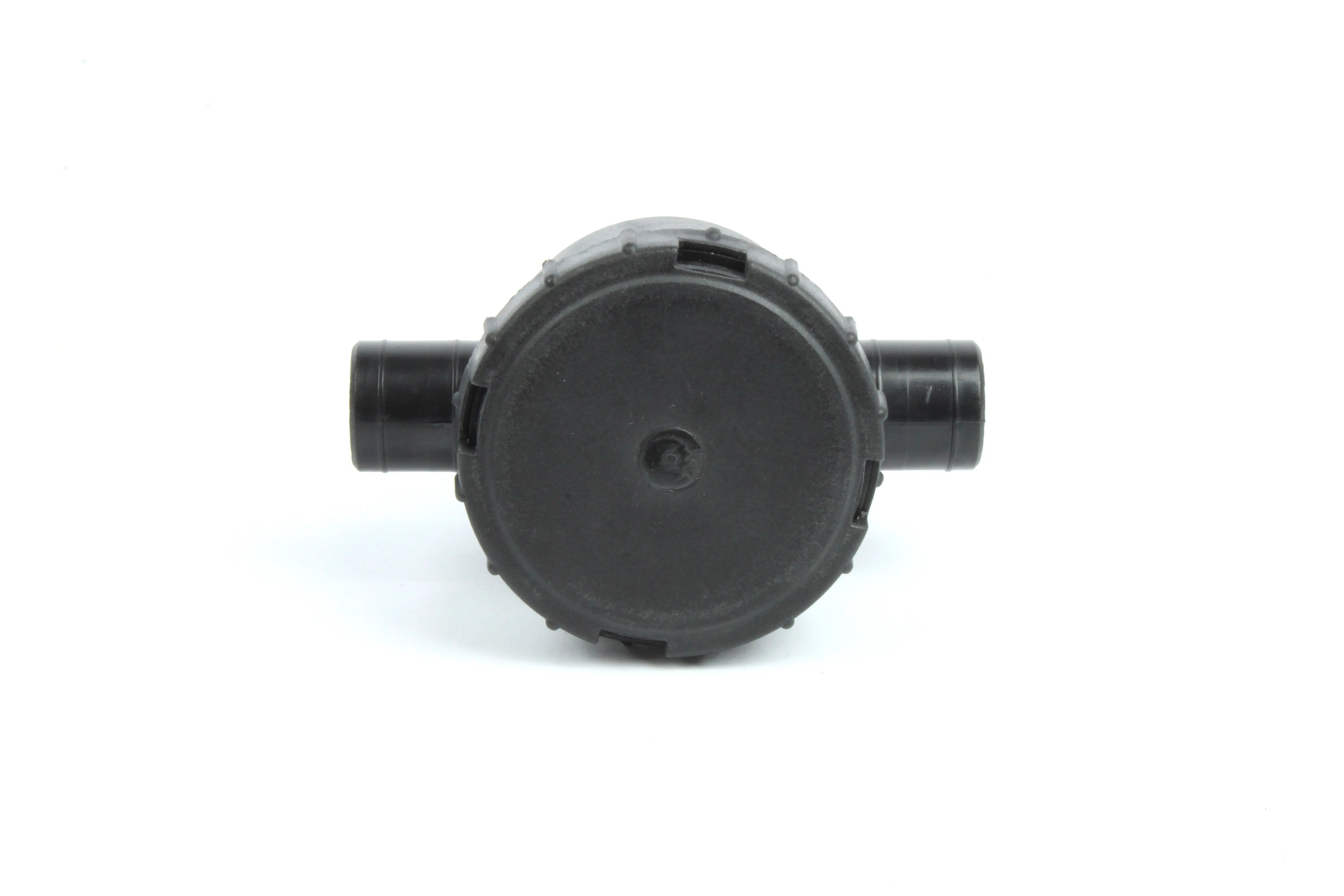 A black plastic Dethleffs motorhome siphon with odour trap.