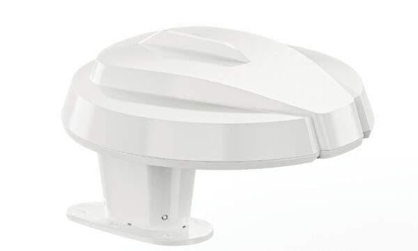 A white Vision Plus Status 270 WiFi antenna and 5G router.