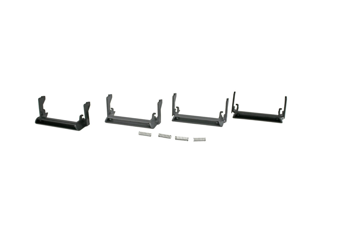 Set of locking handles with four metal springs.