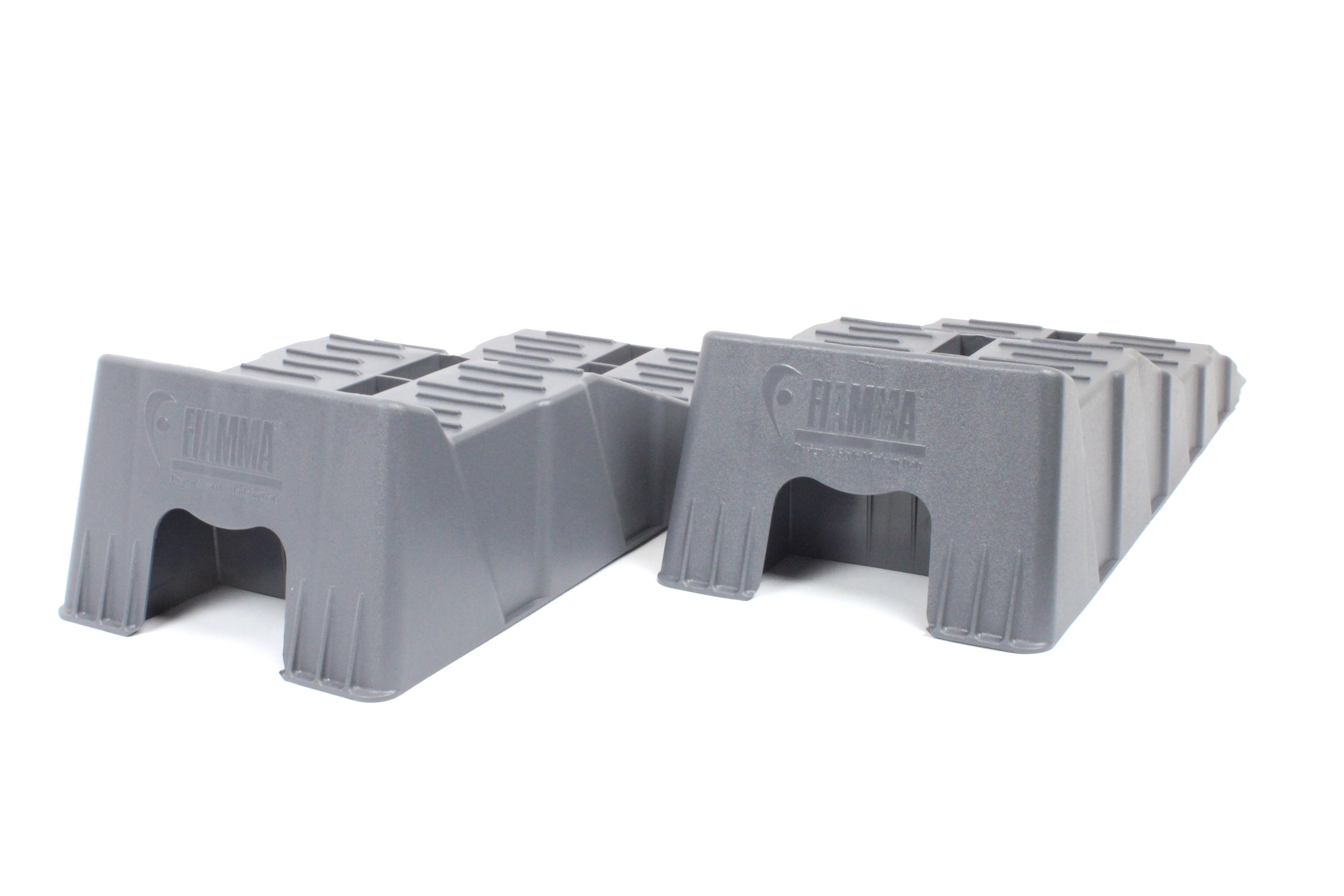 Two grey levels on a white background