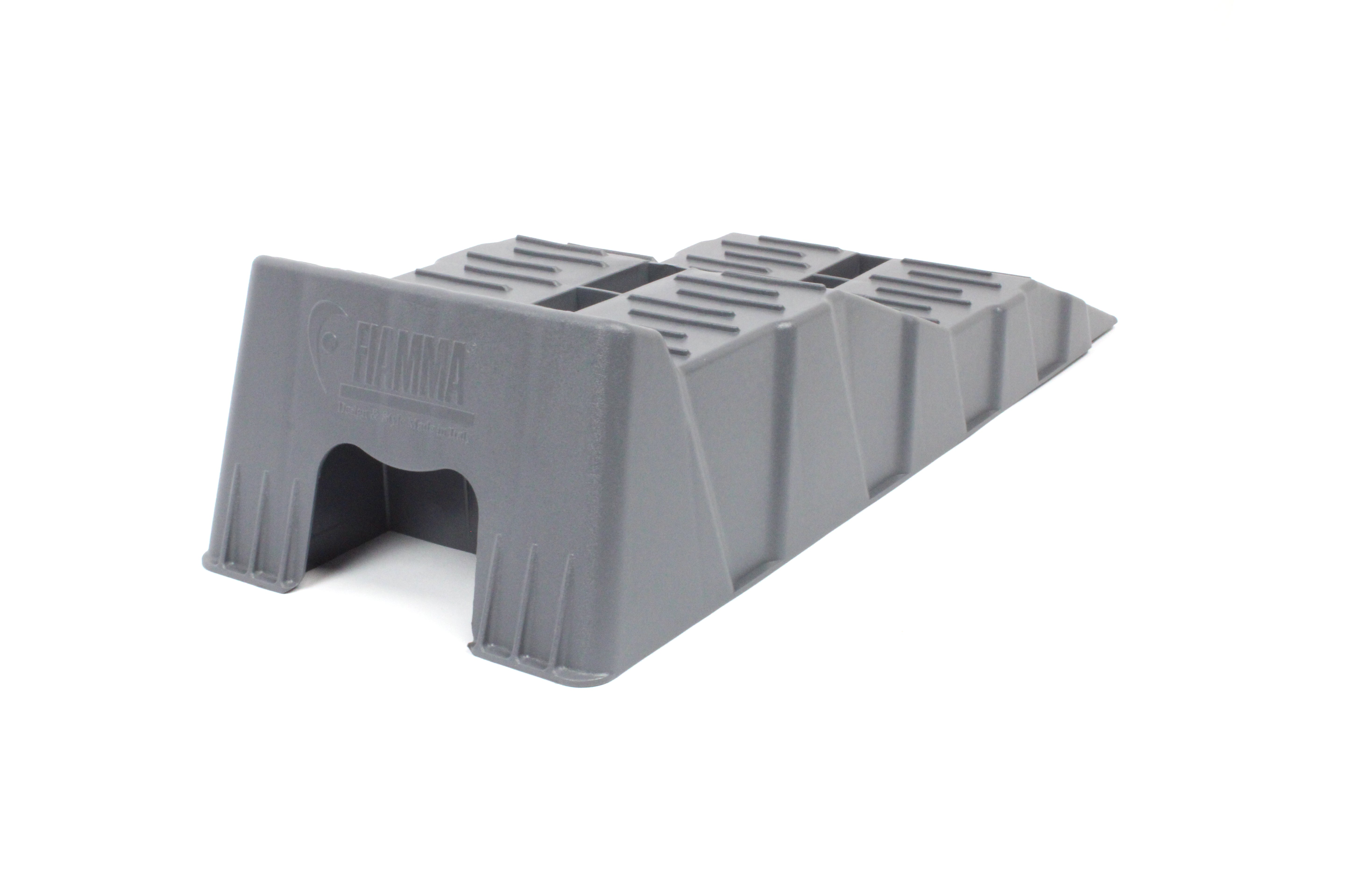 A grey level on a white background