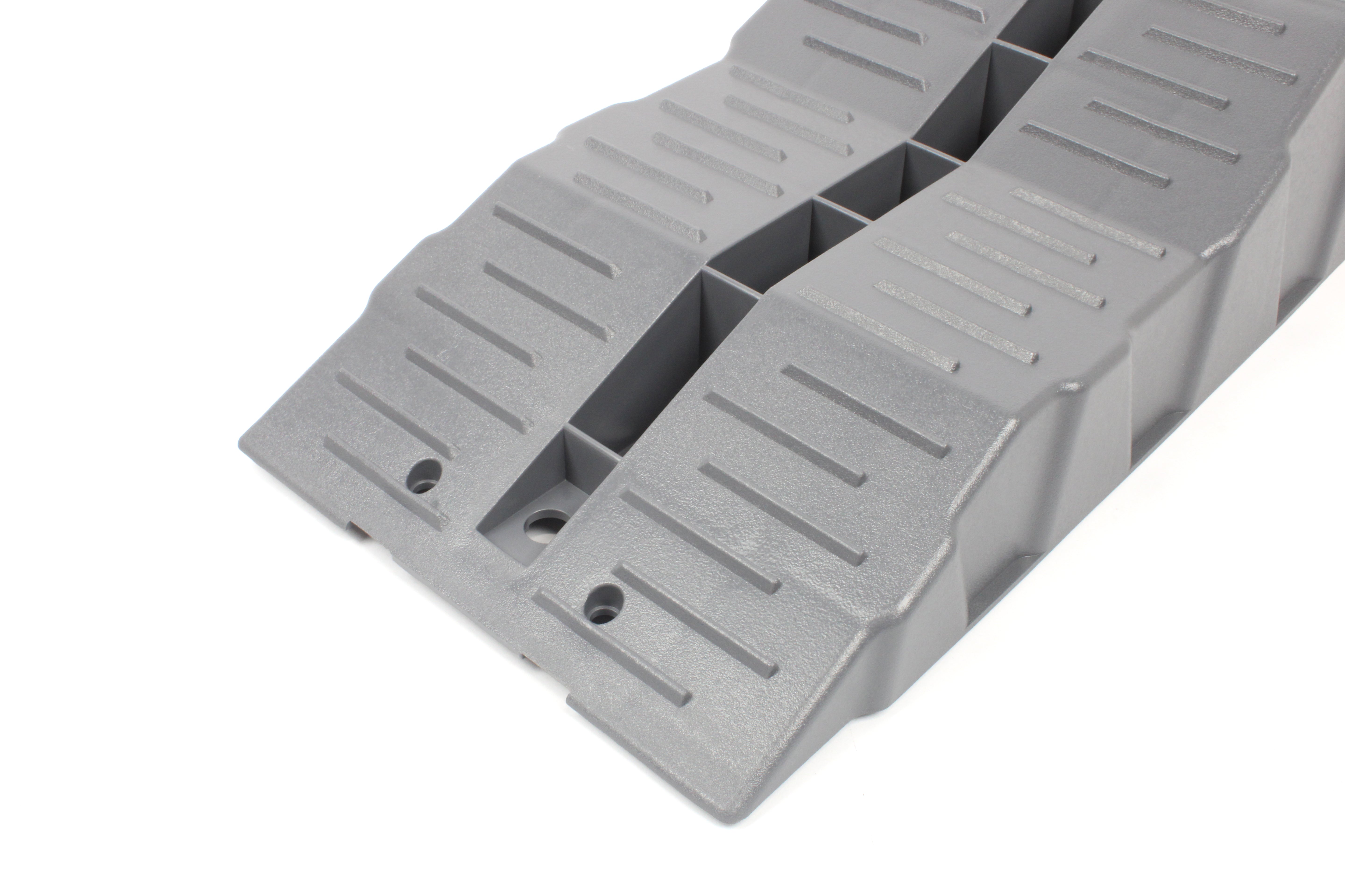 A grey level on a white background