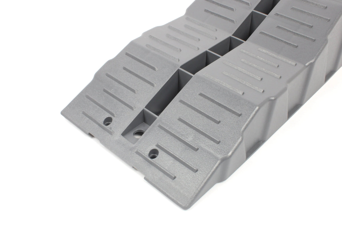 A grey level on a white background