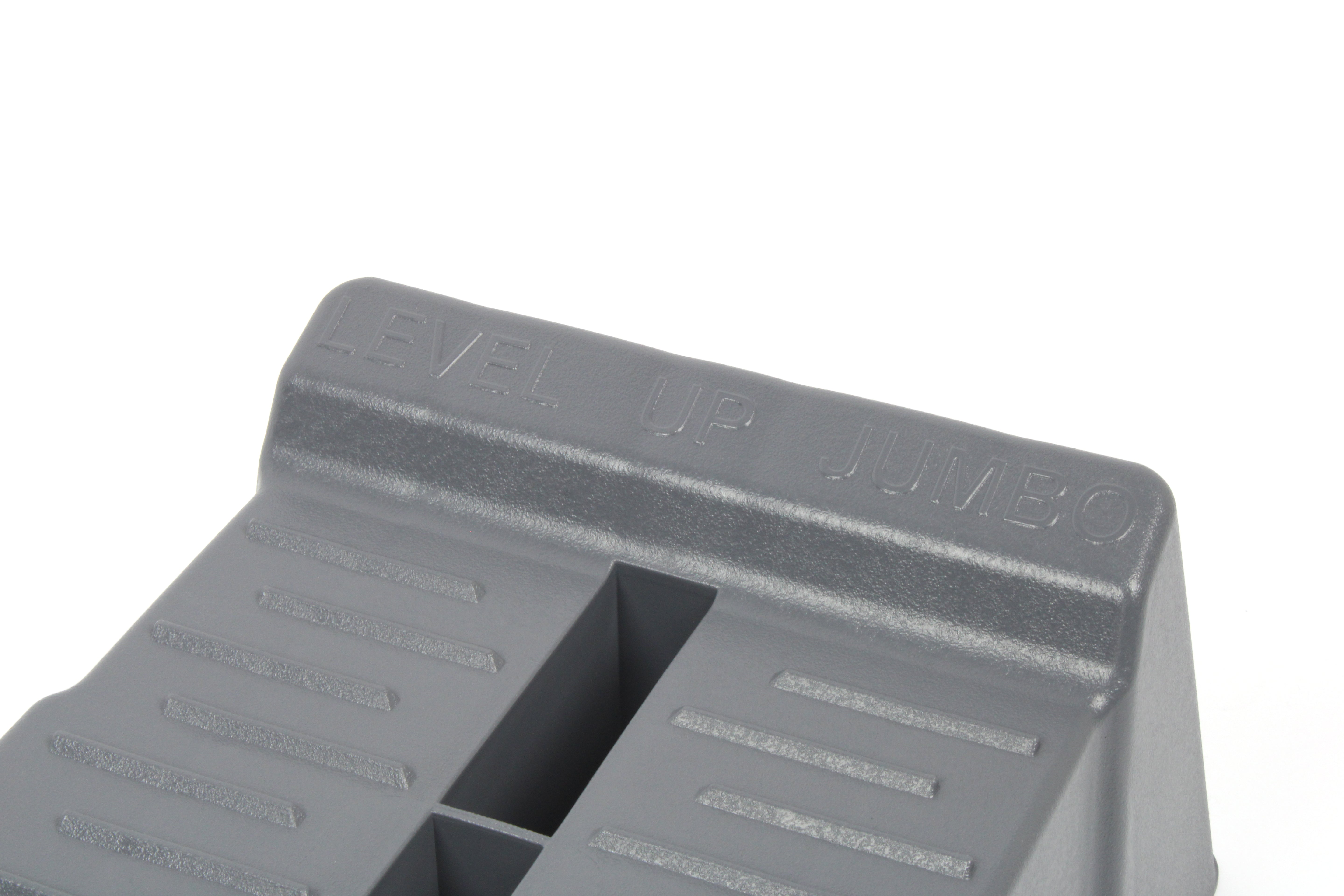 A grey level on a white background