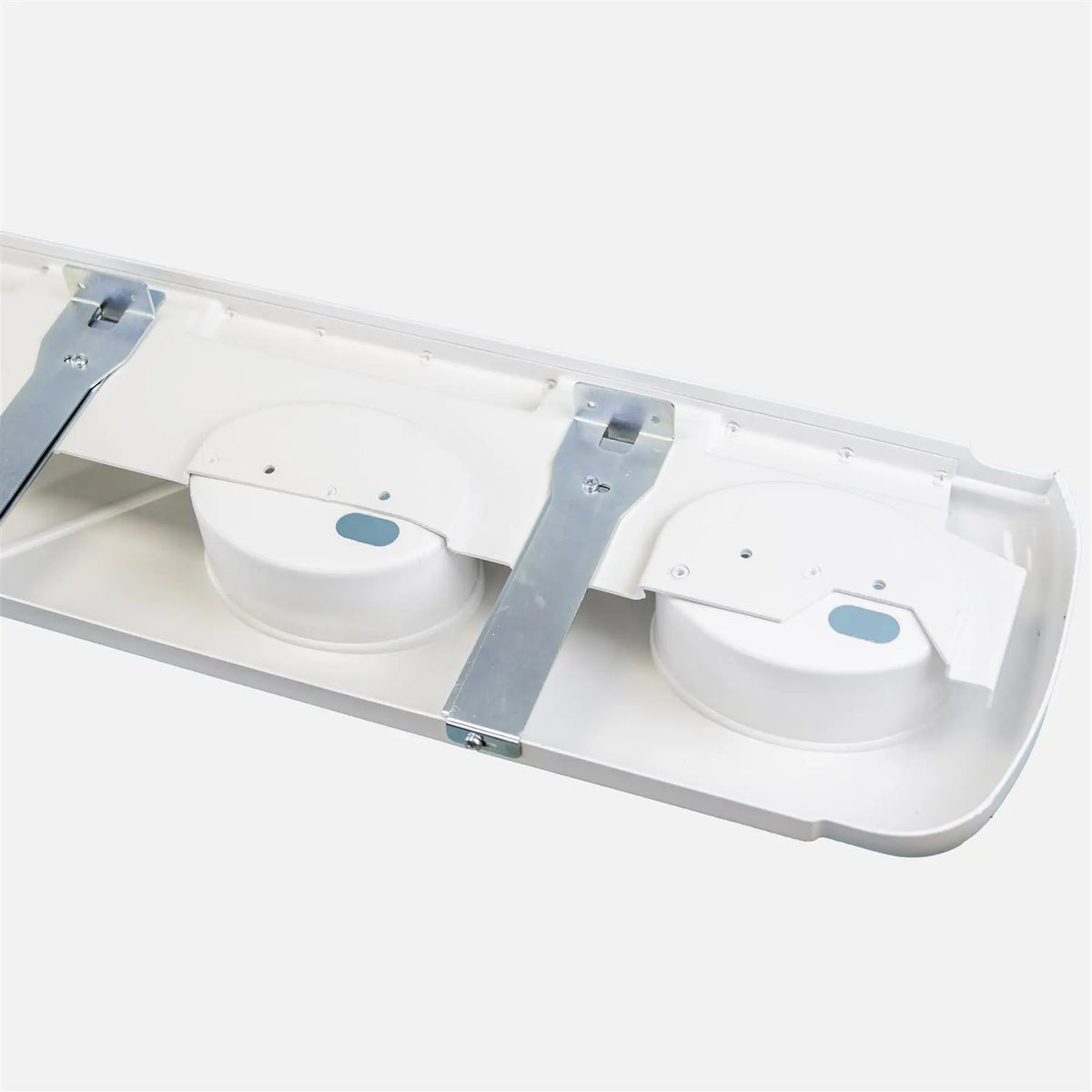 A white Roller Team Autoroller motorhome rear bumper.
