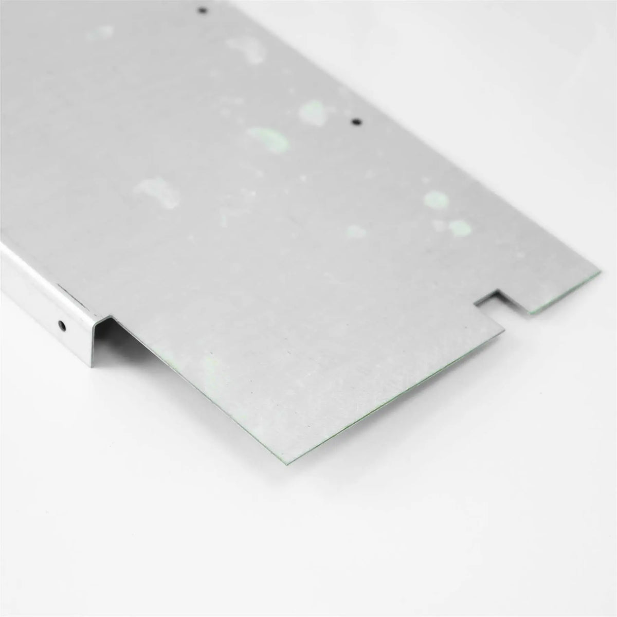 A metal Dethleffs/Sunlight motorhome mud guard mounting plate.