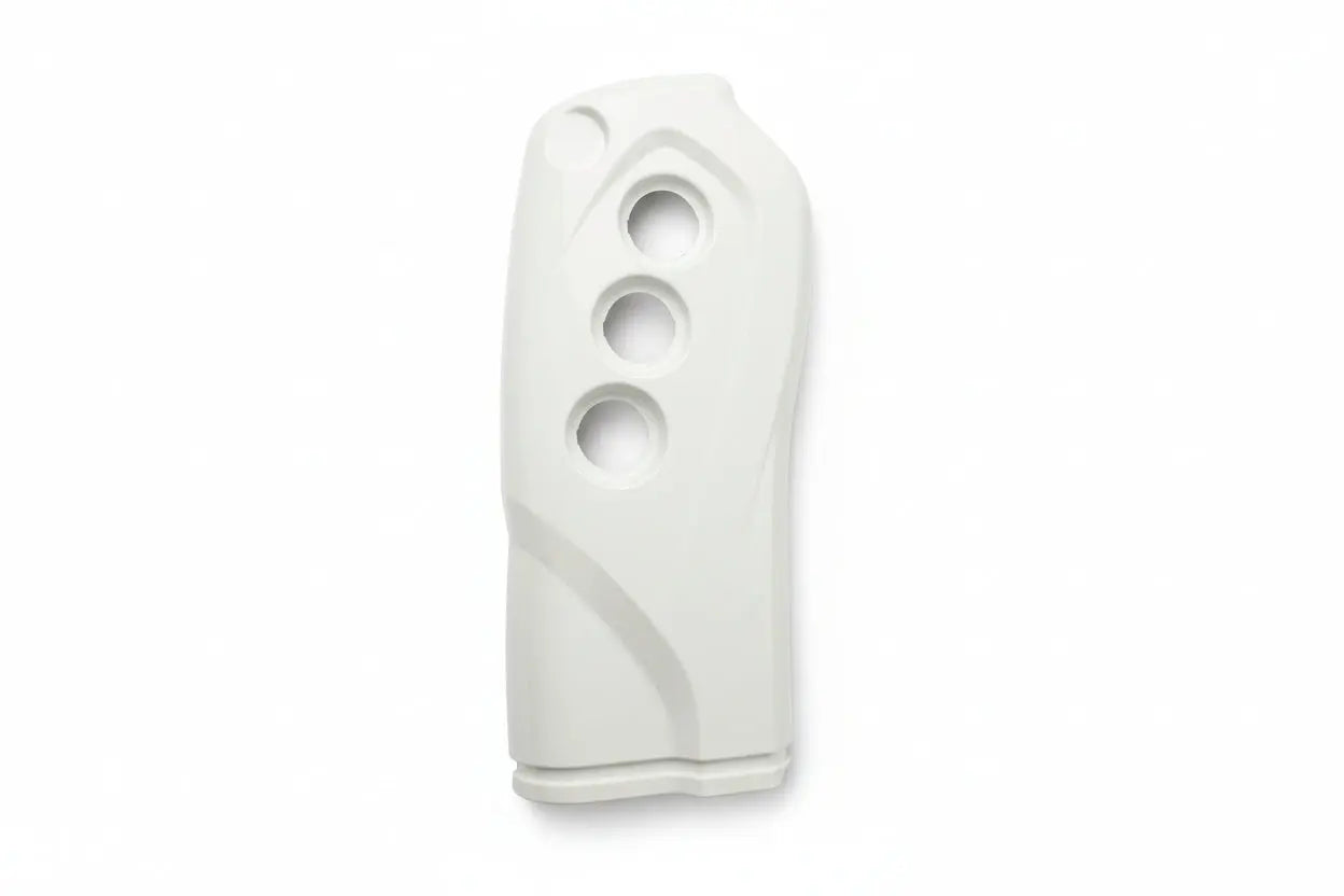 A white nearside Auto-Trail Ford Tribute motorhome bumper.