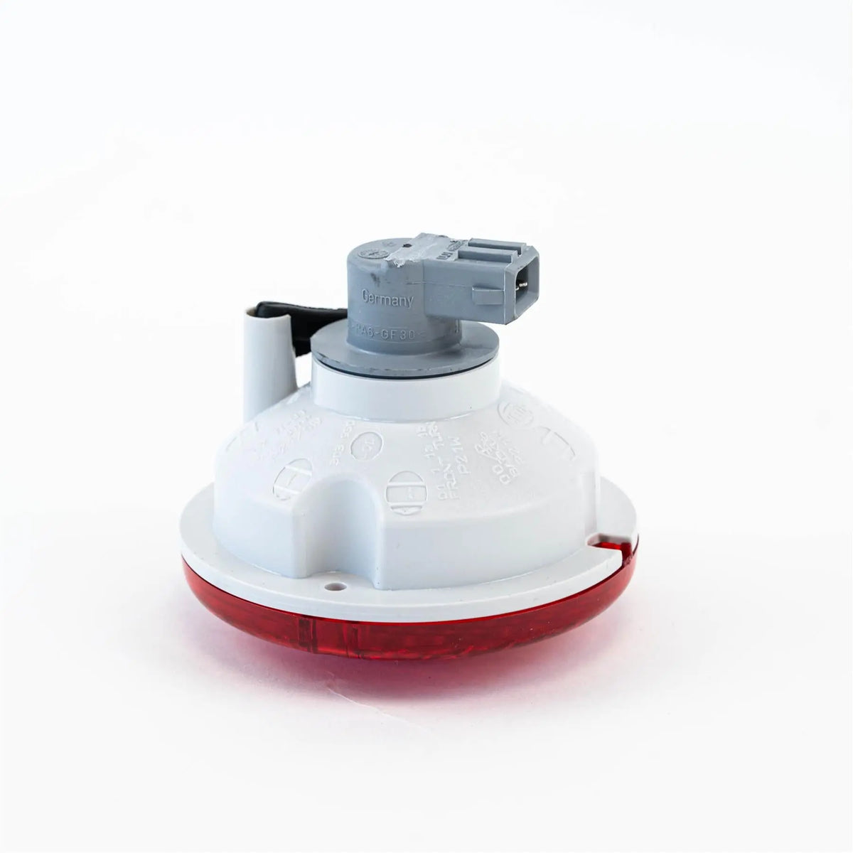 A red Roller Team motorhome brake light.