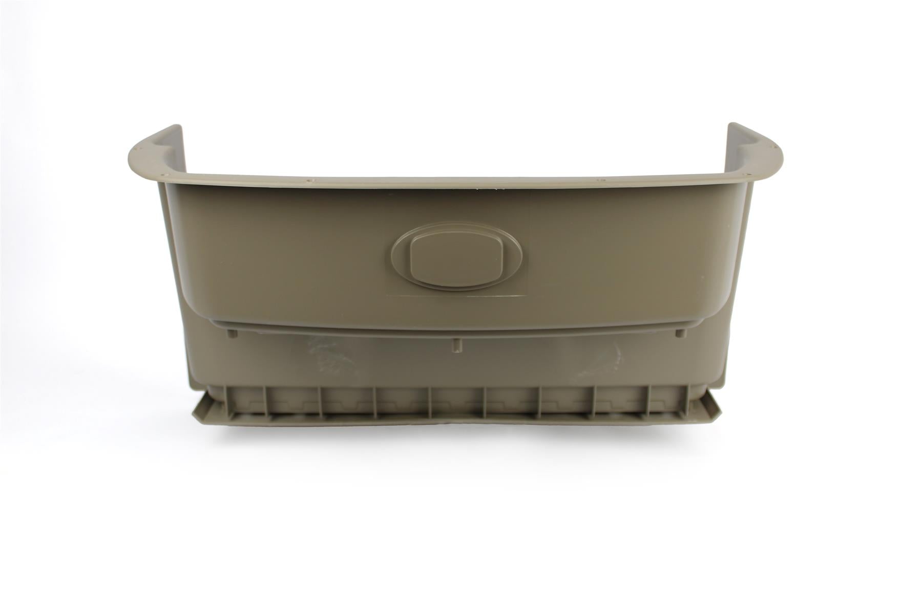 A beige Roller Team motorhome internal access step.