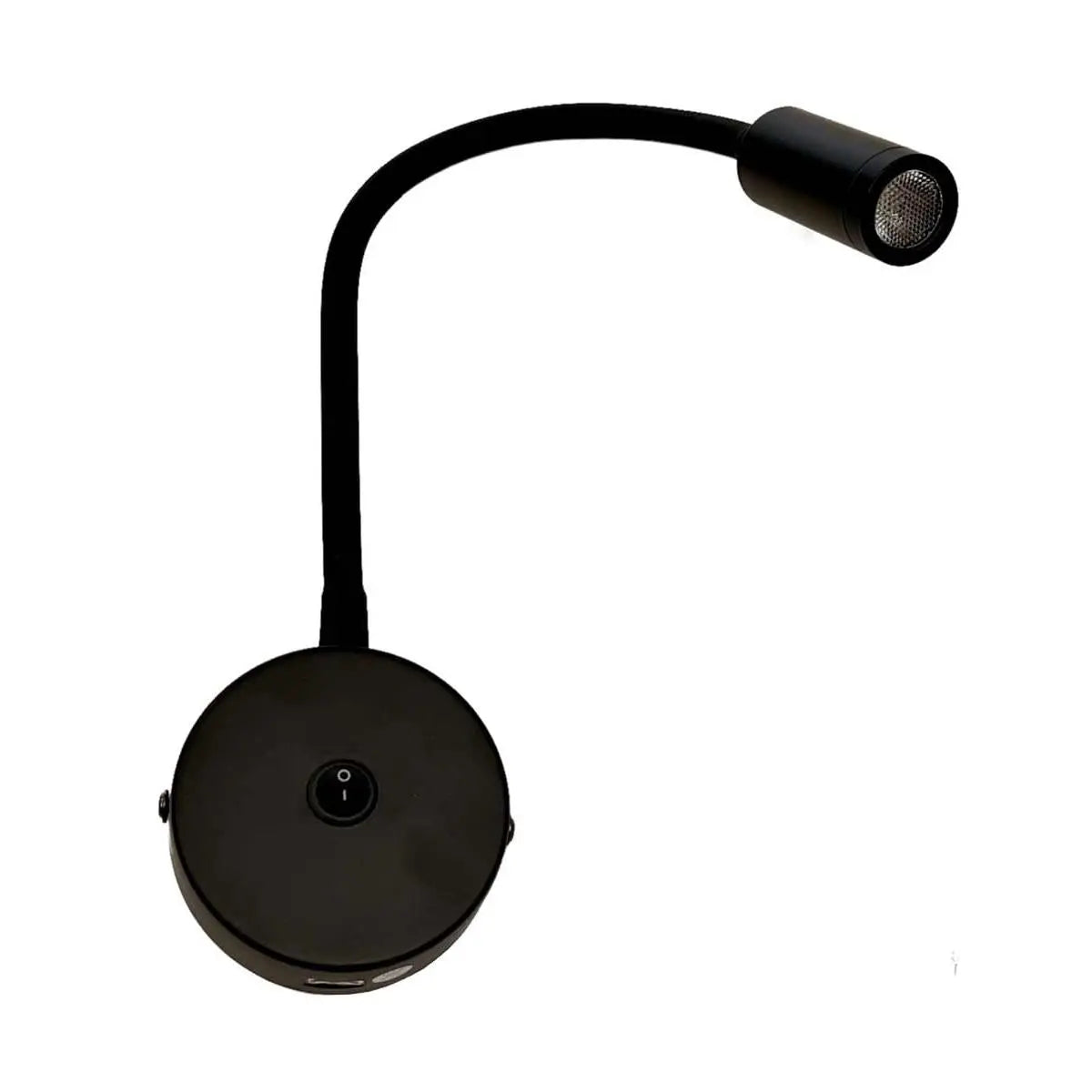 Dimatec Black Flexi Spotlight with USB Port (12V / 2W / Warm White / IP20) Dimatec