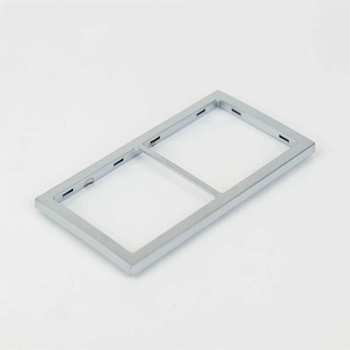 Dethleffs Double Switch Frame - Brushed Chrome Dethleffs