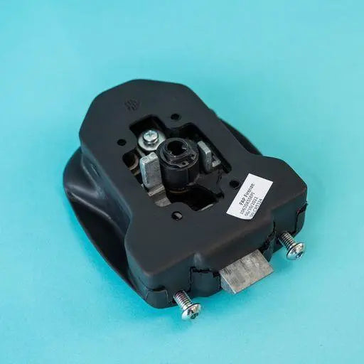 A black Roller Team motorhome internal door lock.