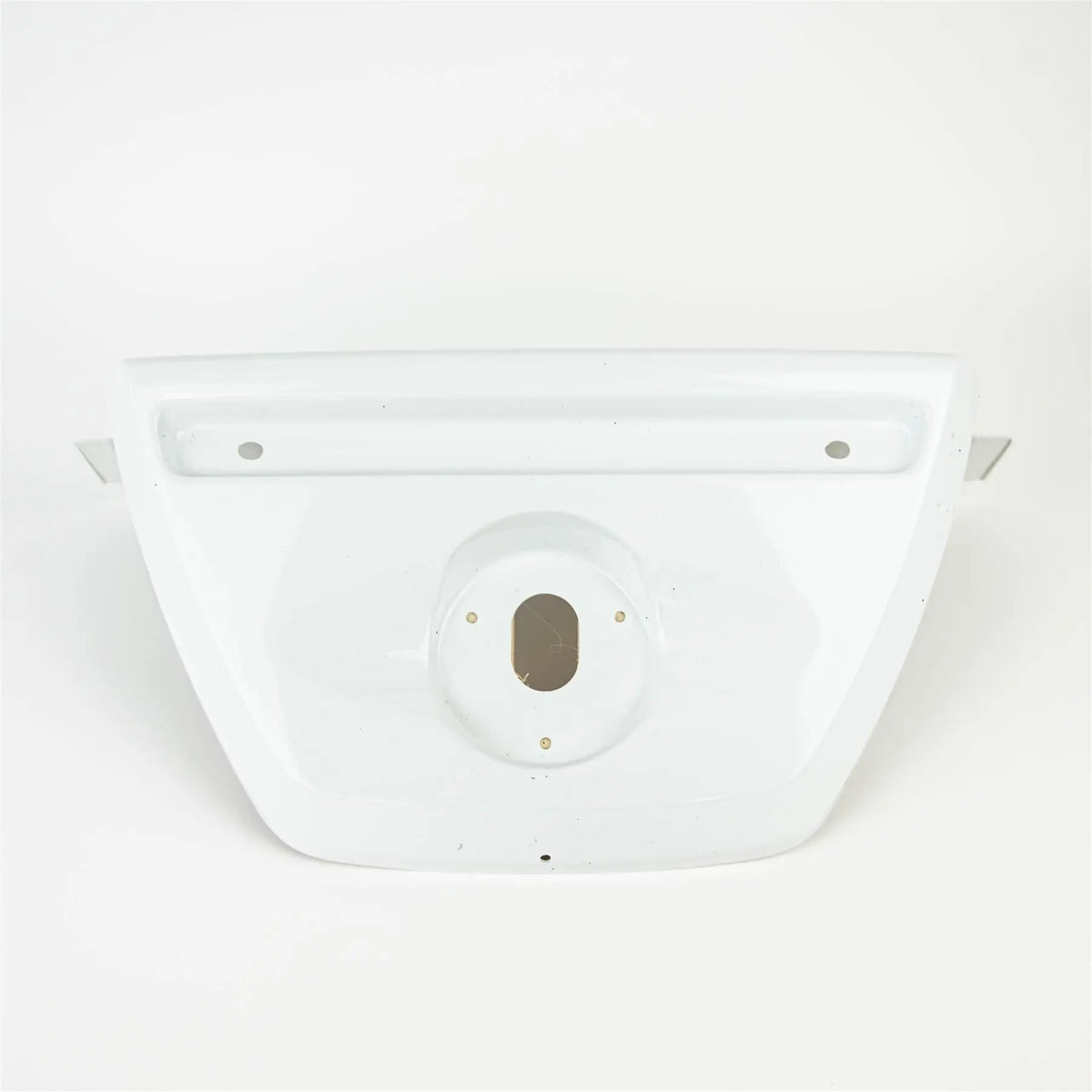 A white Elddis motorhome rear camera pod.