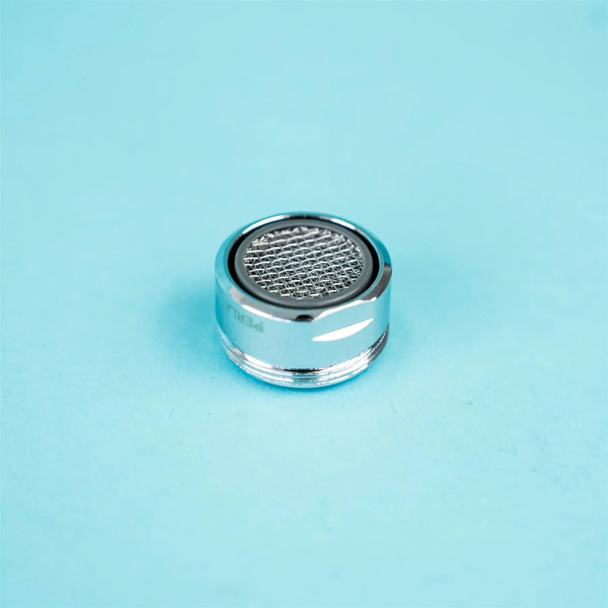 A chrome Dethleffs motorhome tap filter.