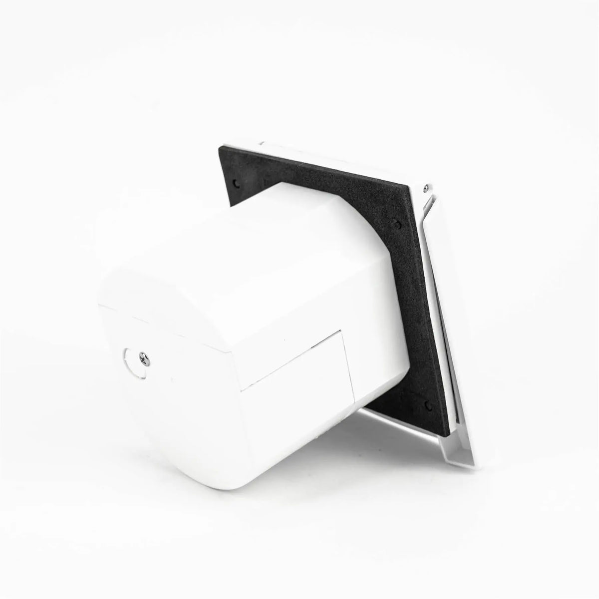 A white Dethleffs motorhome 230V Inlet Socket.