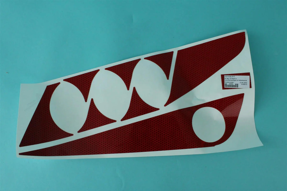 Red Dethleffs motorhome outerside rear vinyl decal stickers.