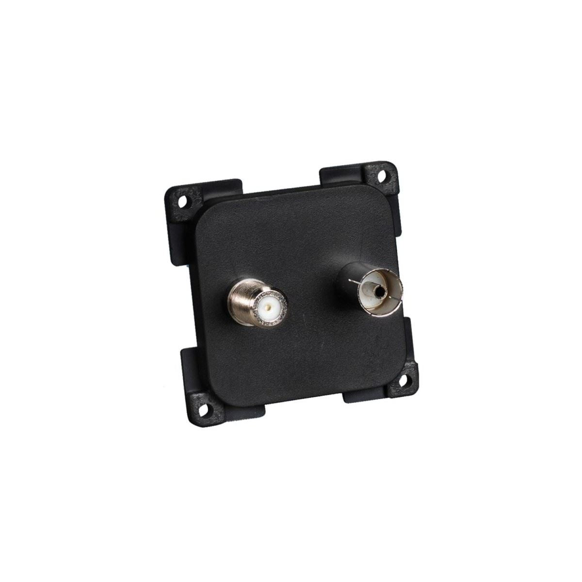 C-Line TV & Satelite Socket Black