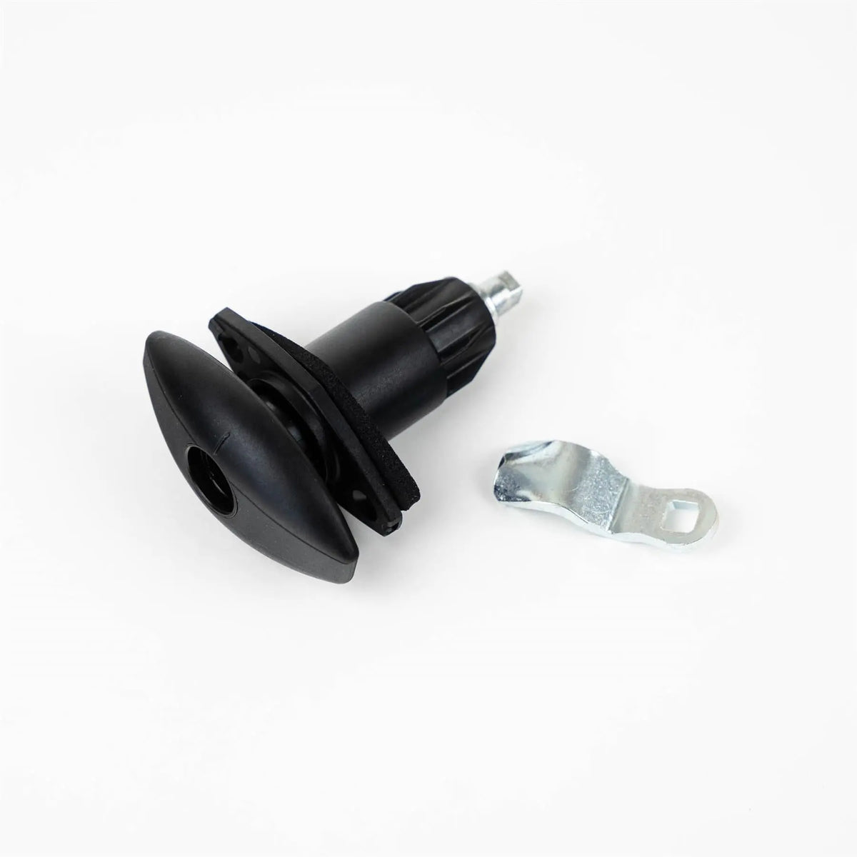 A black Roller Team motorhome locker lock.