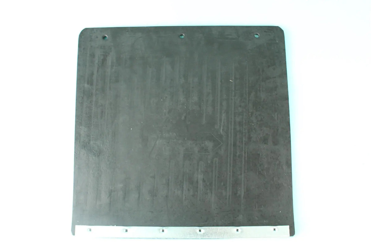 A grey Dethleffs motorhome mudflap.