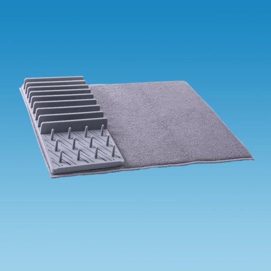 Microfibre Drying Rack with Mat Grey