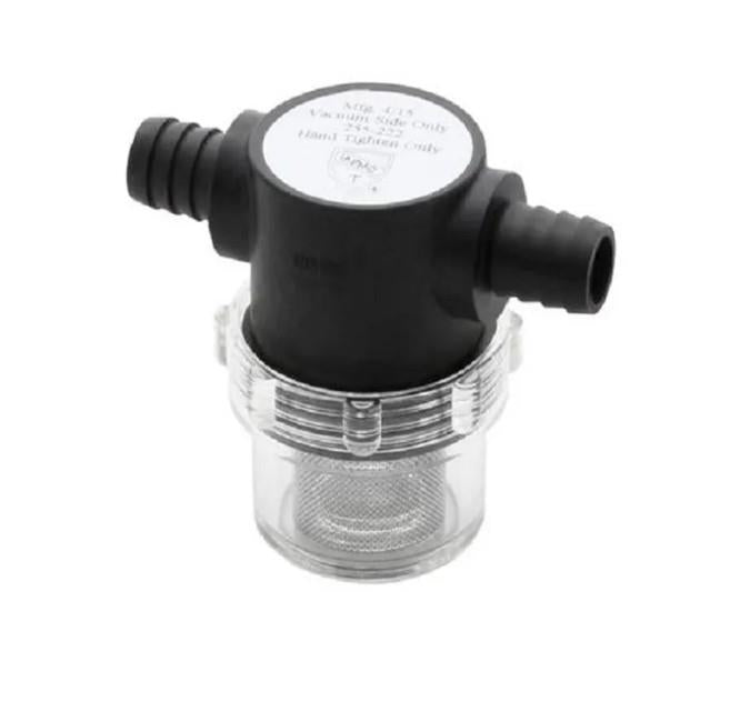 Shurflo inline filter 1/2in flexi pipe to 1/2 in flexi pipe