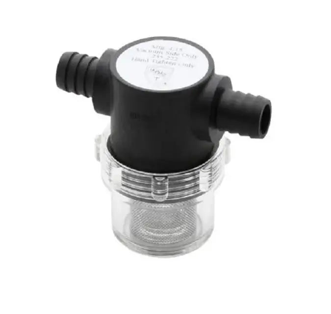 Shurflo inline filter 1/2in flexi pipe to 1/2 in flexi pipe Shurflo