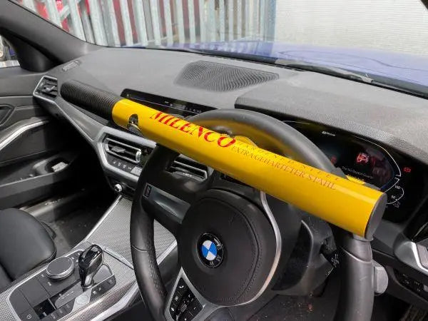 Yellow NEW High Security Steering Wheel Lock + Milenco