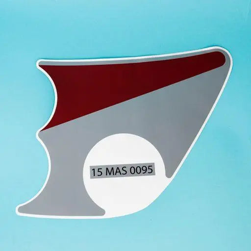 A grey and red vinyl decal for an Auto-Trail Imala motorhome nearside light fixture.