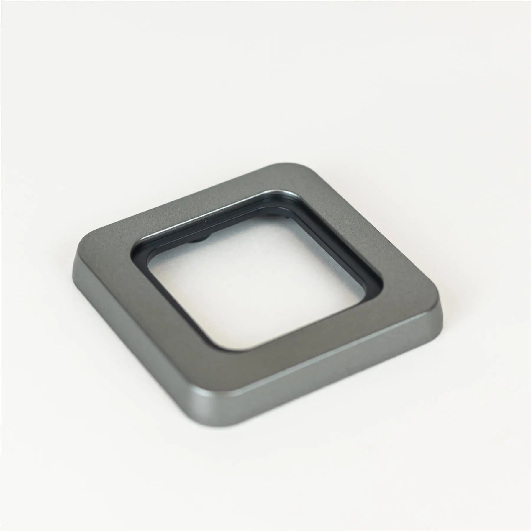 Gun metal grey C-Line CT range 1 way faceplate for electrical components, with a square shape