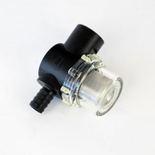 Shurflo Inline filter 1/2 barb to flexible hose