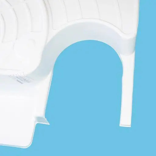 Close-up of Roller Team shower tray for motorhome