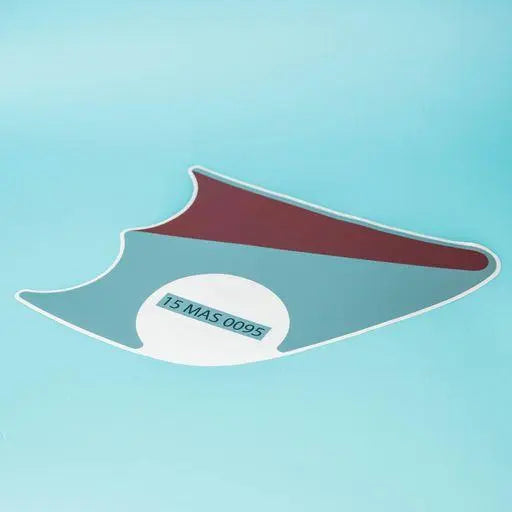 A grey and red vinyl decal for an Auto-Trail Imala motorhome nearside light fixture.