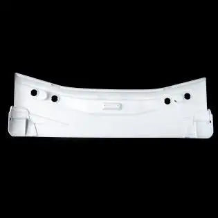 A white Dethleffs Trend motorhome rear bumper.