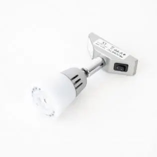 A white Dethleffs and Sunlight motorhome spot light.