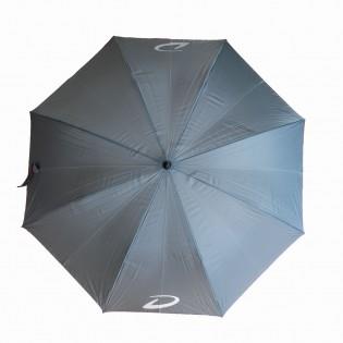 Grey umbrella by Dethleffs motorhome