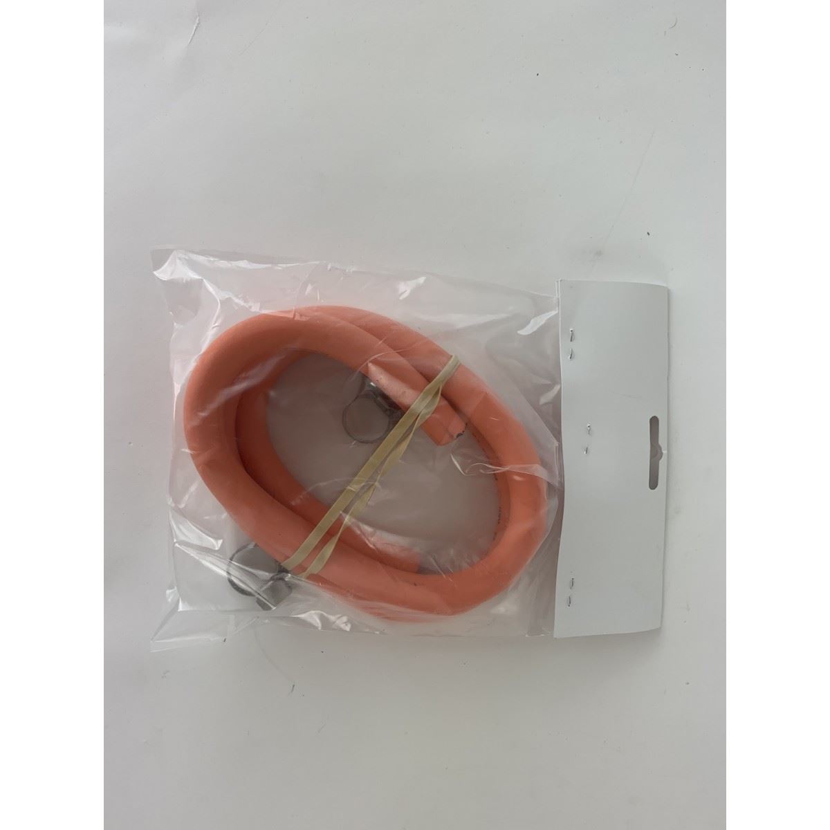 Orange LPG hose 1m c/w hose clips