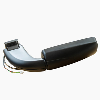 A black Roller Team A Class motorhome nearside wing mirror.