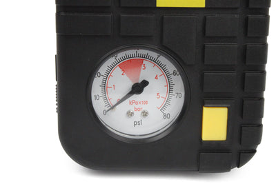 A black AA compact tyre inflator.