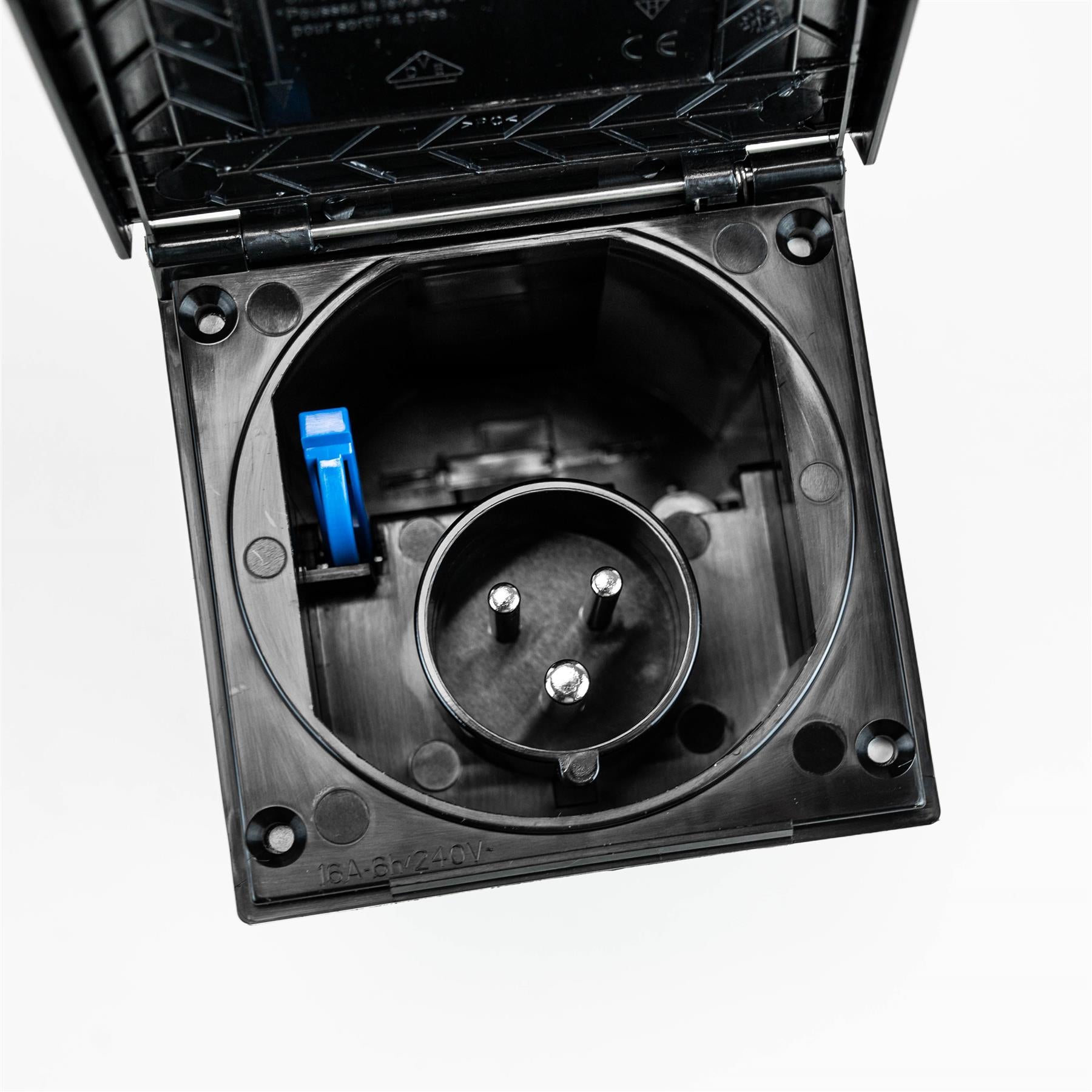 Mains Inlet, Flush Fitting - Black