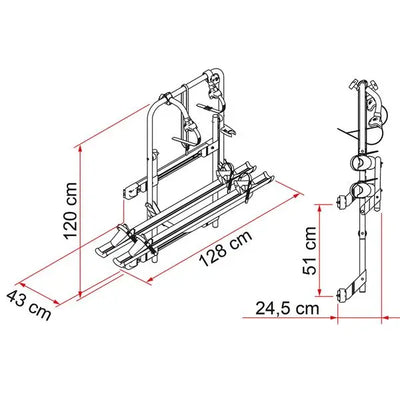 Fiamma Carry-Bike 200DJ for Fiat Ducato 2001-2006 Fiamma
