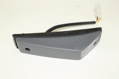 A transparent Roller Team motorhome front marker light in a black plastic case.