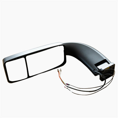 A black Roller Team A Class motorhome nearside wing mirror.