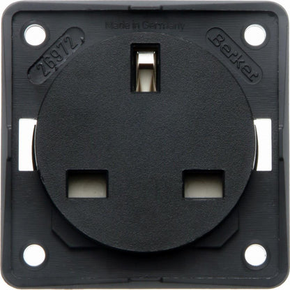 Berker 13A Socket - Anthracite. Comes with white back box