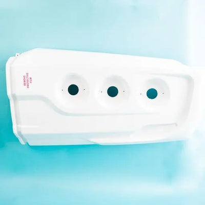 A white Auto-Trail F-Line motorhome O/S bumper.