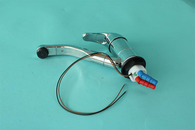 A chrome Dethleffs motorhome original sink tap.