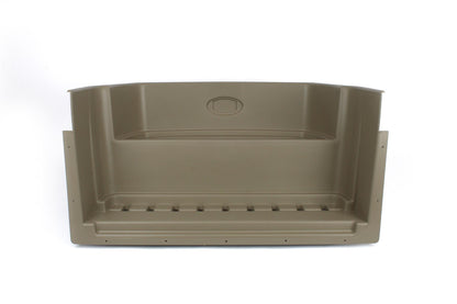A beige Roller Team motorhome internal access step.