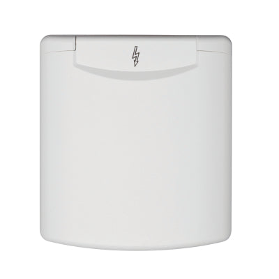 White mains inlet on a white background