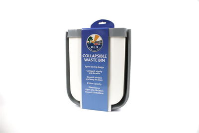 Large Collapsible Waste Bin - White/Grey