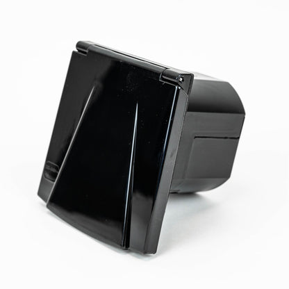 Mains Inlet, Flush Fitting - Black